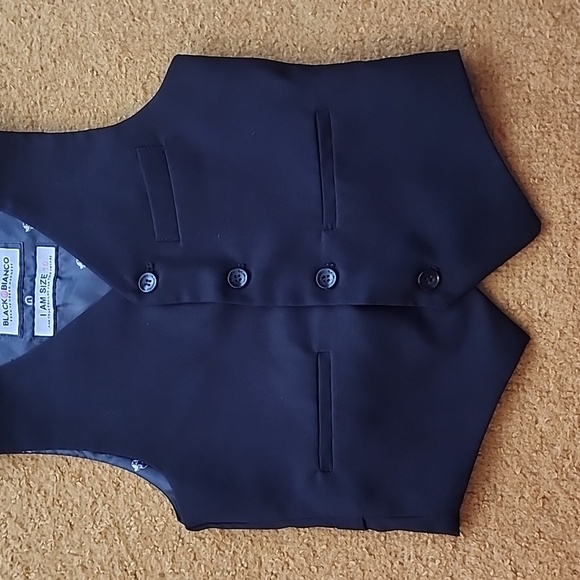 Black Bianco Boys Size 10 Suit Vest - Picture 4 of 7
